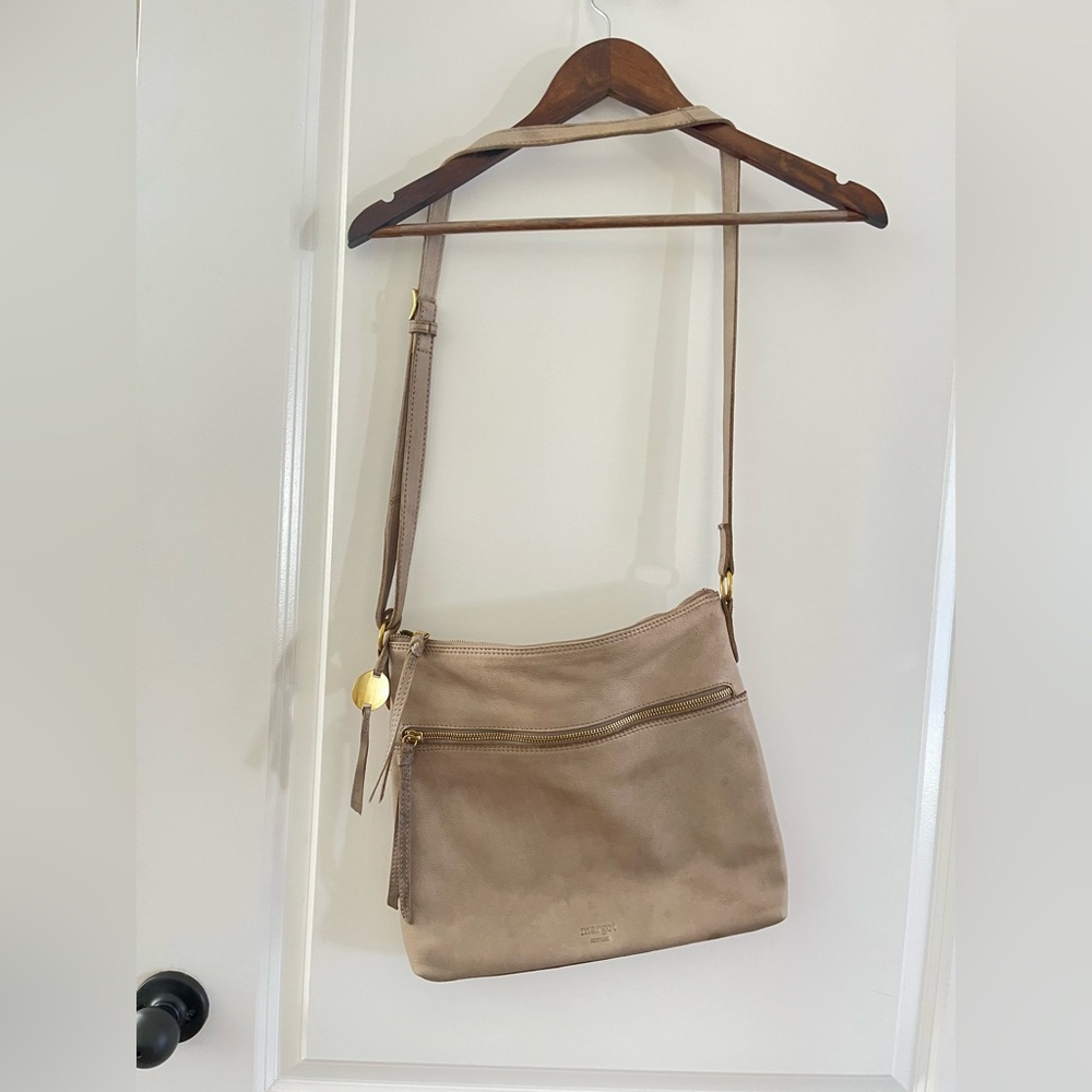 Margot Gray Letaher Crossbody Bag